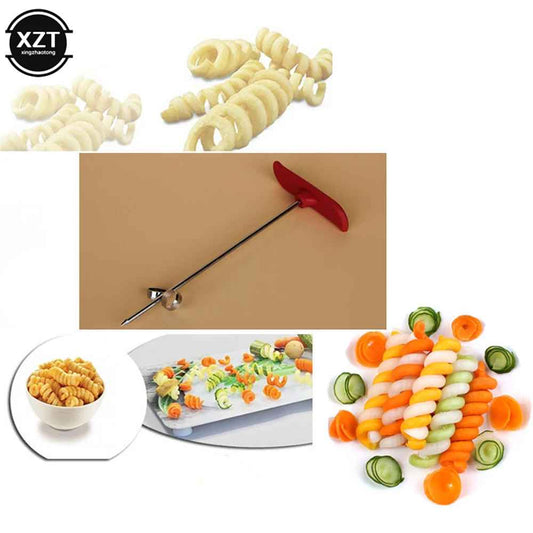 1pc Vegetables Spiral Knife Potato Carrot Cucumber Salad Chopper Easy Spiral Screw Slicer Cutter Spiralizer Kitchen Tools