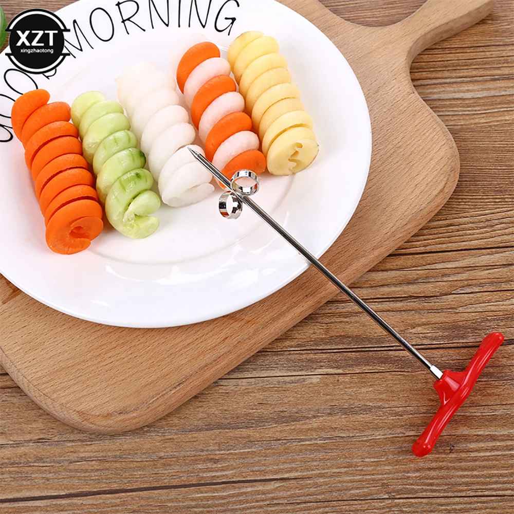 1pc Vegetables Spiral Knife Potato Carrot Cucumber Salad Chopper Easy Spiral Screw Slicer Cutter Spiralizer Kitchen Tools