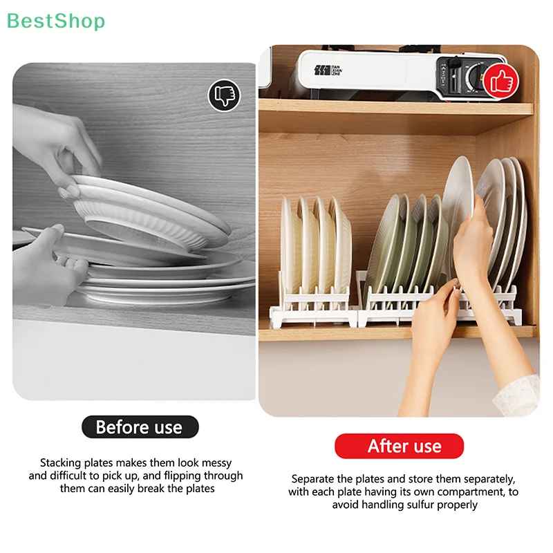 Dish Organizer Rack Upright Draining Cabinet Plate Organizer Plate Dish Drying Rack Kitchen Dishes Stand Vertical Storage Rack