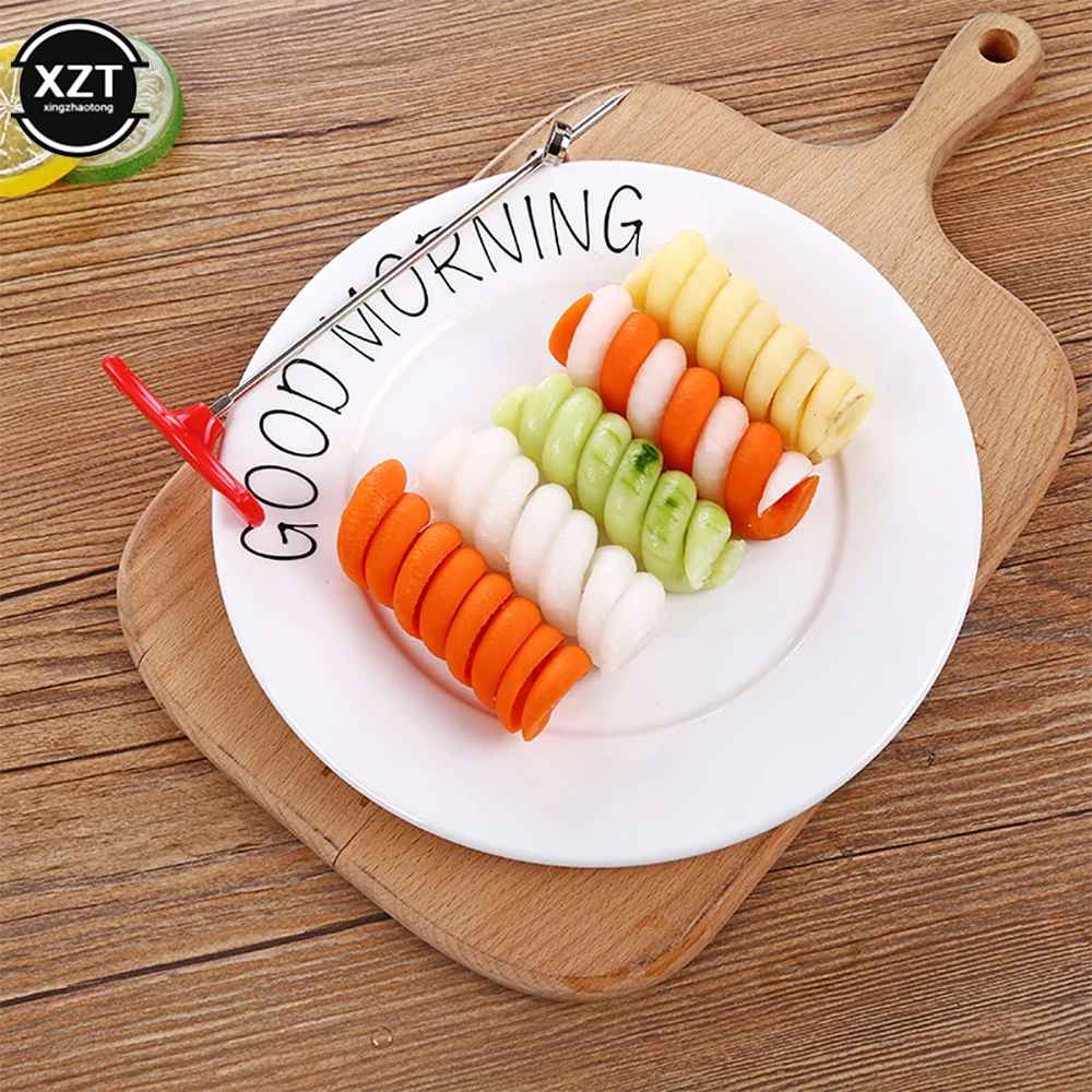 1pc Vegetables Spiral Knife Potato Carrot Cucumber Salad Chopper Easy Spiral Screw Slicer Cutter Spiralizer Kitchen Tools