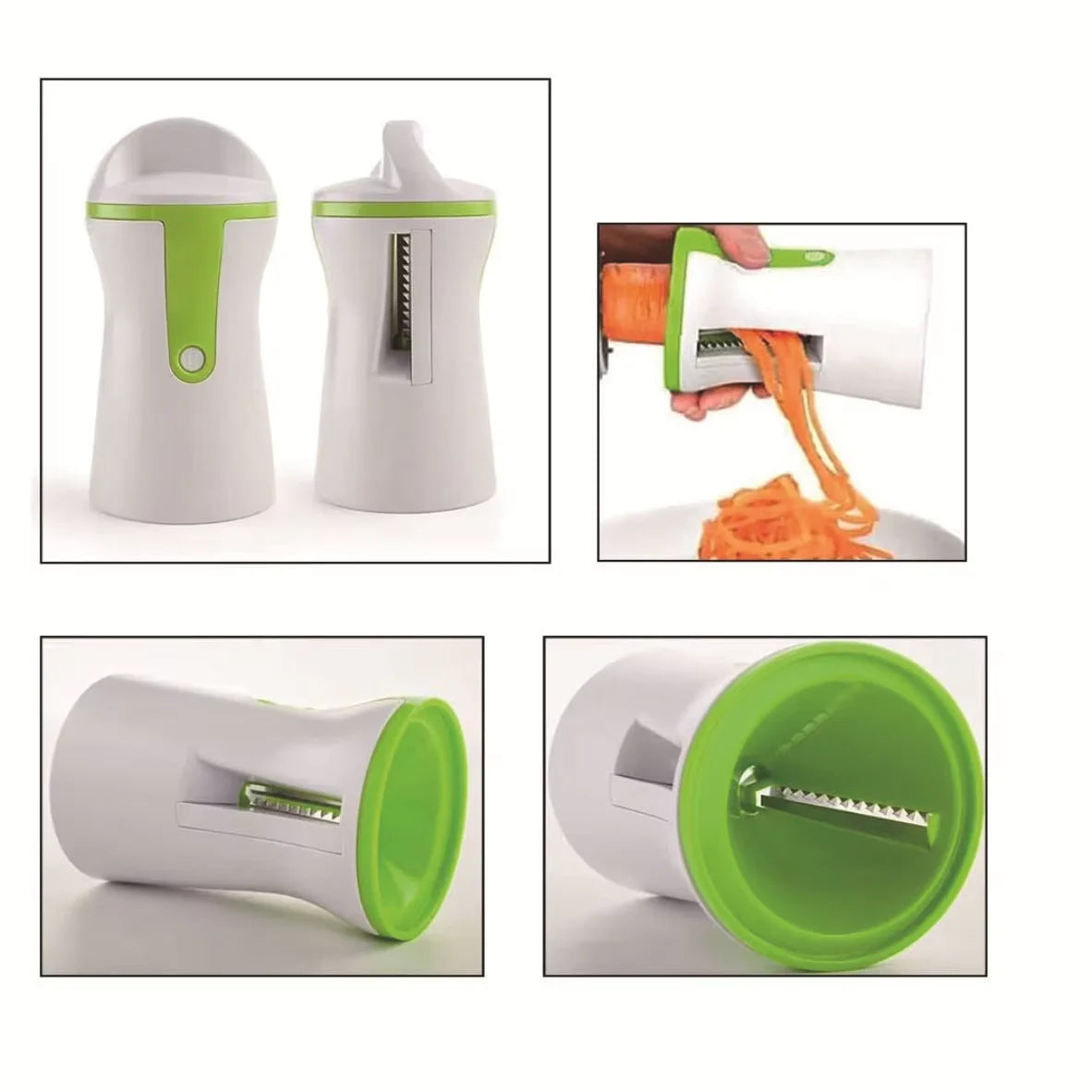 3in1 Handheld Vegetable Spiralizer Slicer Veggie Carrot Spiral Slicer Cutter Zucchini Pasta Noodle Spaghetti Maker Kitchen Tool