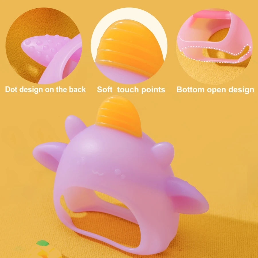 1PC Silicone Teether Toy For Baby Cartoon Animal Shape Baby Toys Nursing Baby Stuff Dental Care Baby Items Soft Baby Accessories