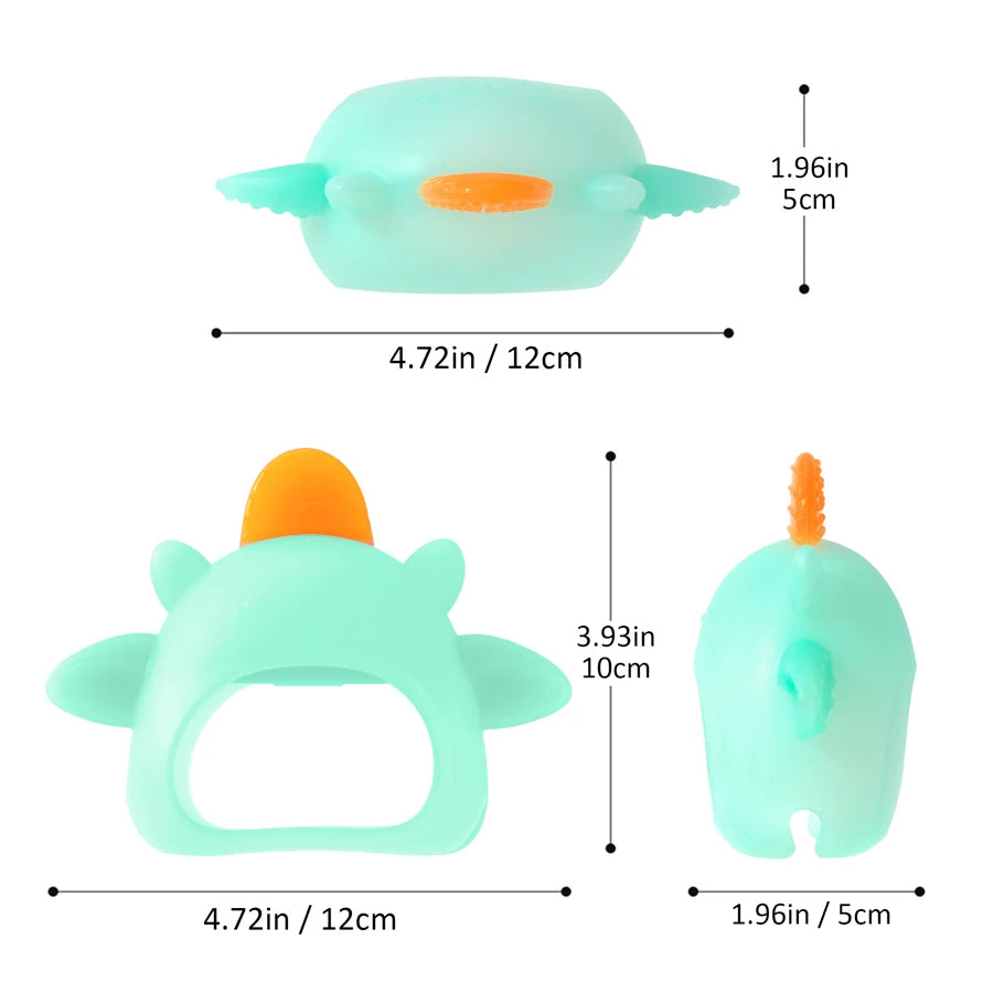 1PC Silicone Teether Toy For Baby Cartoon Animal Shape Baby Toys Nursing Baby Stuff Dental Care Baby Items Soft Baby Accessories